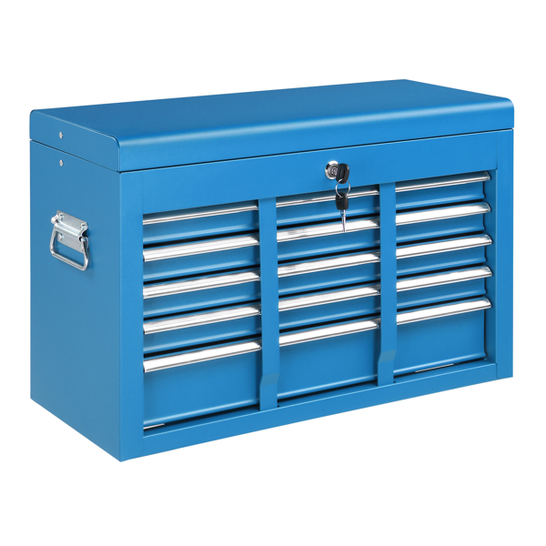 5 Drawer Lockable Steel Tool Chest, 330 Lbs Capacity, Blue Heavy-Duty Tool Storage Cabinet With Drawer Liners & Lid Support For Workshop Garage Maintenance photo 5