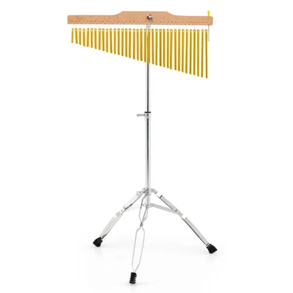 36-Tube Single-Row Wind Chime With Adjustable Tripod Stand, Portable Percussion Instrument For Church Band & Orchestra photo 4