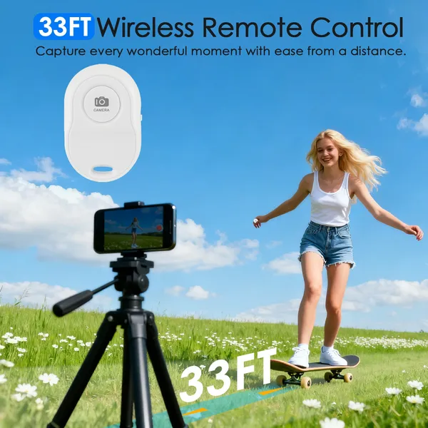 Vlog Selfie Monitor Screen Magnetic Rear Camera Phone Monitor Wireless Selfie Monitor Screen With 33FT Remote For Vlog Live Stream Compatible With IOS Android photo 3