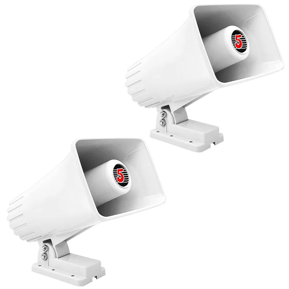5 Core PA Horn 200W Loud Speaker Pair 6 Inch Bull Horn Loud Audio 80hm All Weather Indoor Outdoor Use photo 7