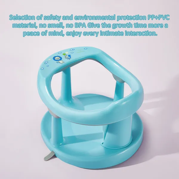 Baby Bath Seat,Baby Bath Chair, Newborn Shower Seat Bathtub Seat Cushion Children's Wrap-Around Shower Chair For 6 Months&Up Cyan photo 2