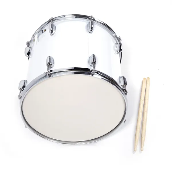 14 X10 Inches Marching Drum Drumsticks Key Strap White photo 3