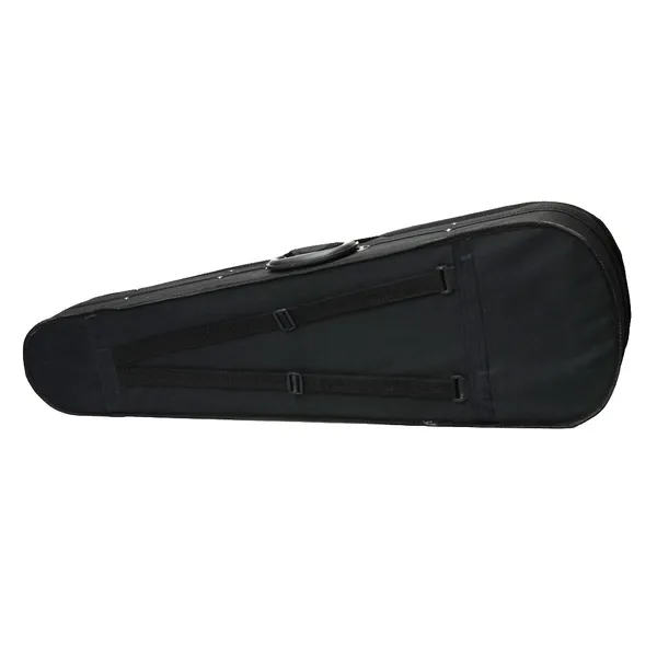 Durable Cloth Fluff Triangle Shape Case With Silver Gray Lining For 4&4 Violin Black photo 3