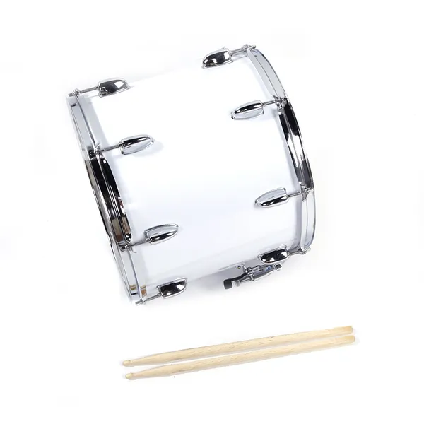 14 X10 Inches Marching Drum Drumsticks Key Strap White photo 2