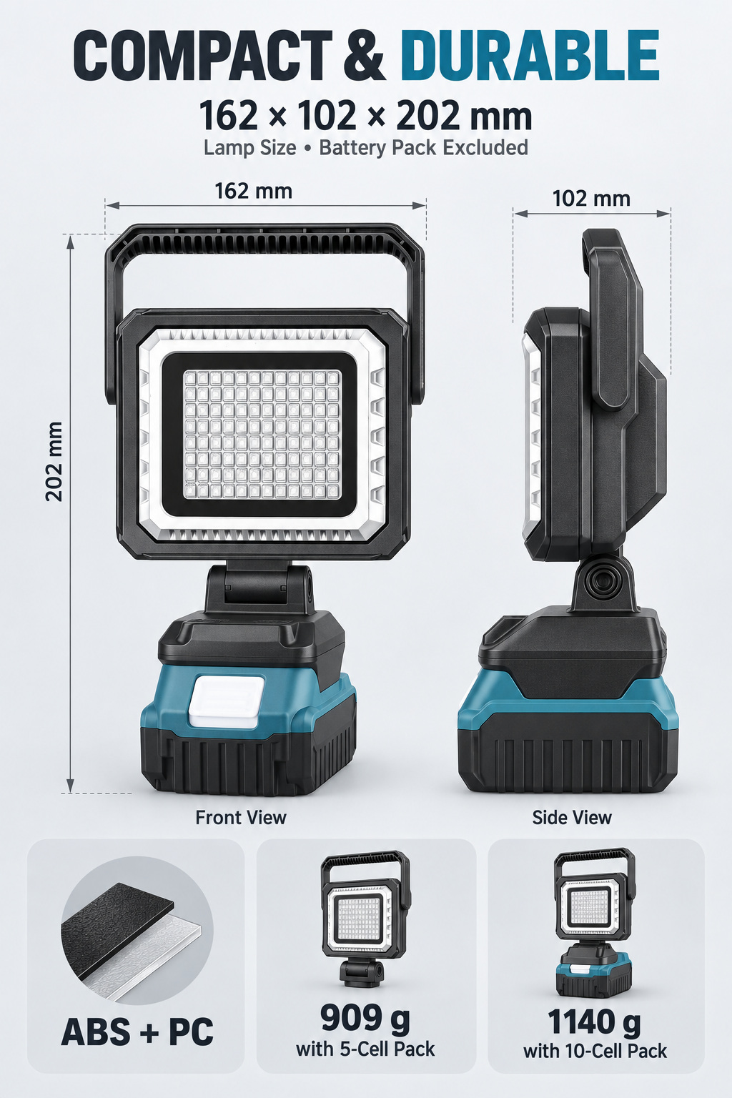 Rechargeable Type C 18650 W8128 8 Wholesale Supply 6500mAh Battery LED Flood Light 96 3 photo 2