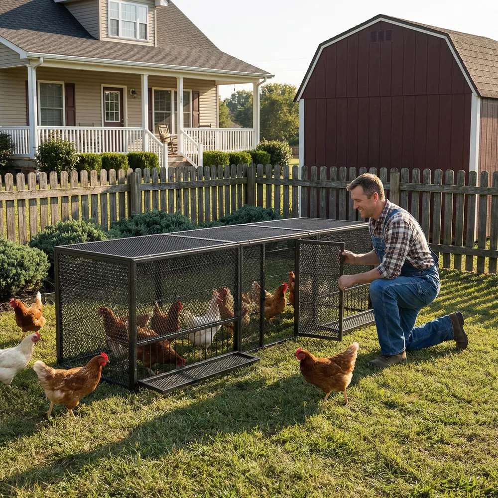 83"Thickened Chicken Coop Durable Pigeon Cage Outdoor Use Comfortable Poultry Cage For Home Breeding Easy-to-Install Design With Strong Load-Bearing Chicken Duck Goose Breeding photo 6