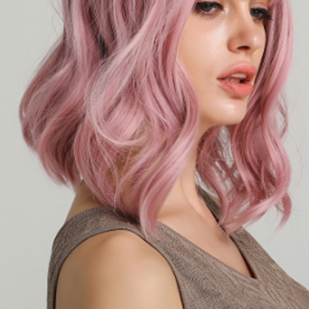 LC210-1 Curly Wavy Wig  Pastel Short Bob Synthetic Wigs Cosplay Costume Wigs For Women photo 4
