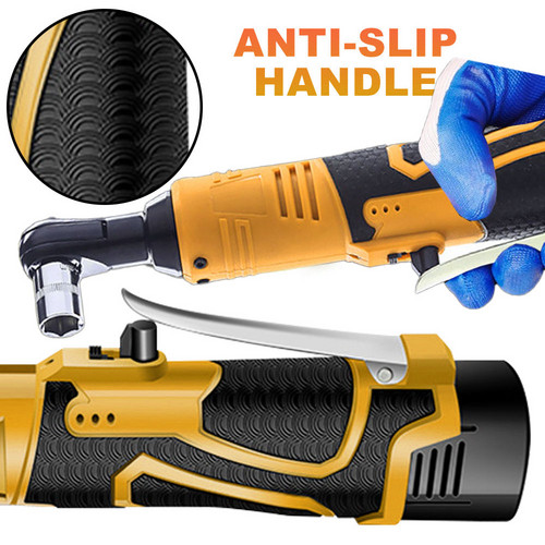 Cordless 21V 3&8iN100N.m Electric Right Angle Ratchet Wrench Charger- 2 Battery photo 7