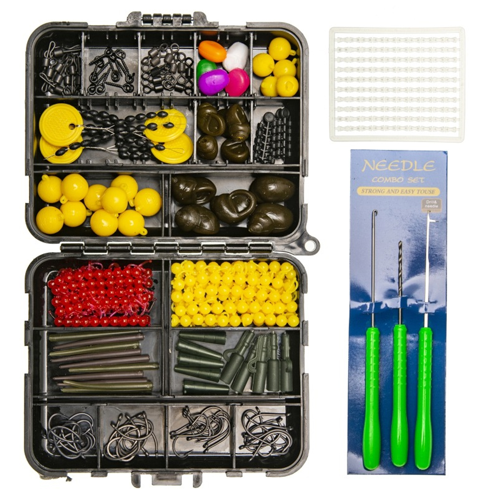 328pcs Carp Fishing Equipment Kit Carp Fishing Tackle Box Include Swivels Bait Float Fishing Needles Fishing Accessories photo 6