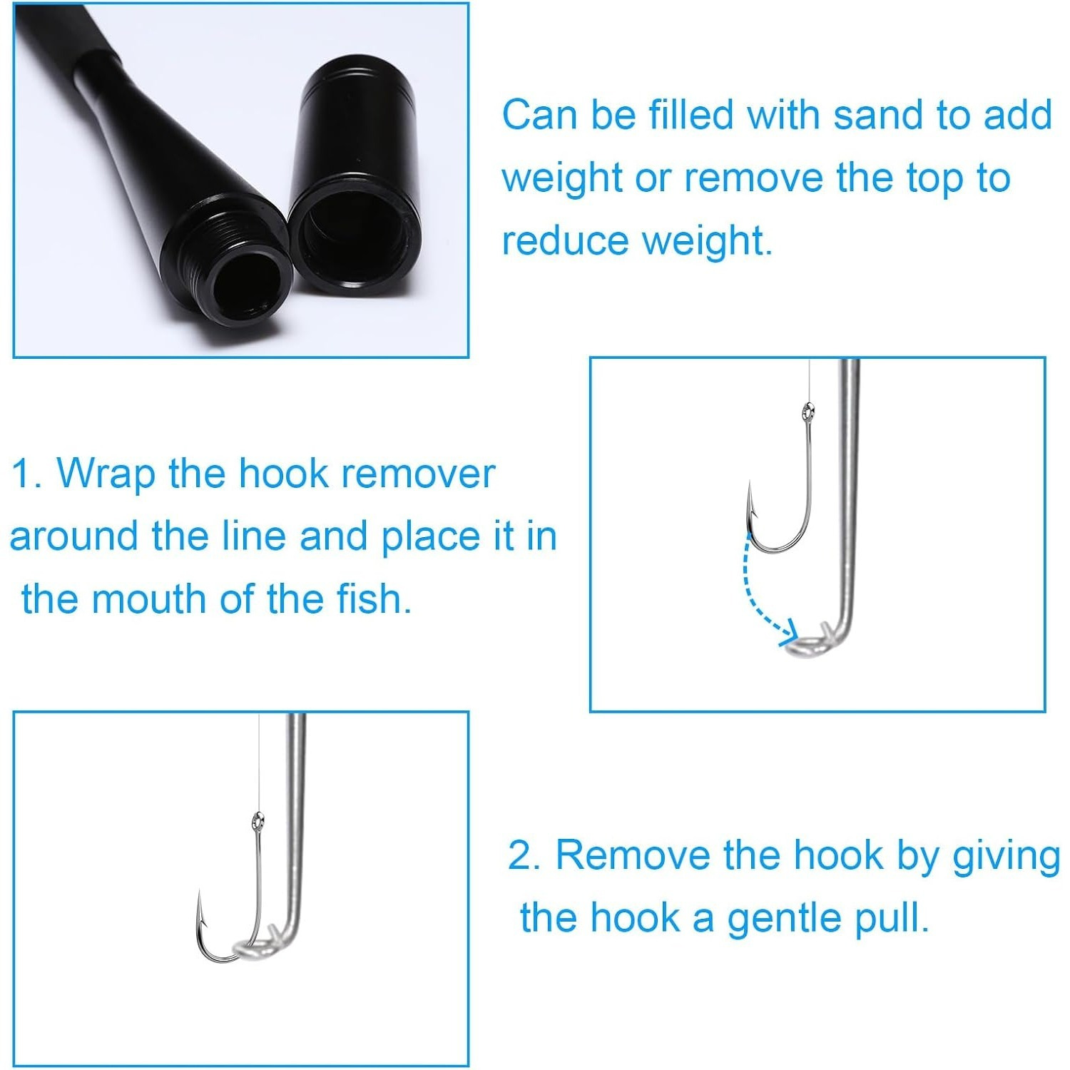 3TLG Fishing Fish Killer Set, 24.5 Cm, Aluminum Fish Stunner, Carp Fishing Accessory With Fishing Pliers And Hook Remover, Fishing For Beginners, Anglers, Predatory Fish For Spin Fishing photo 2