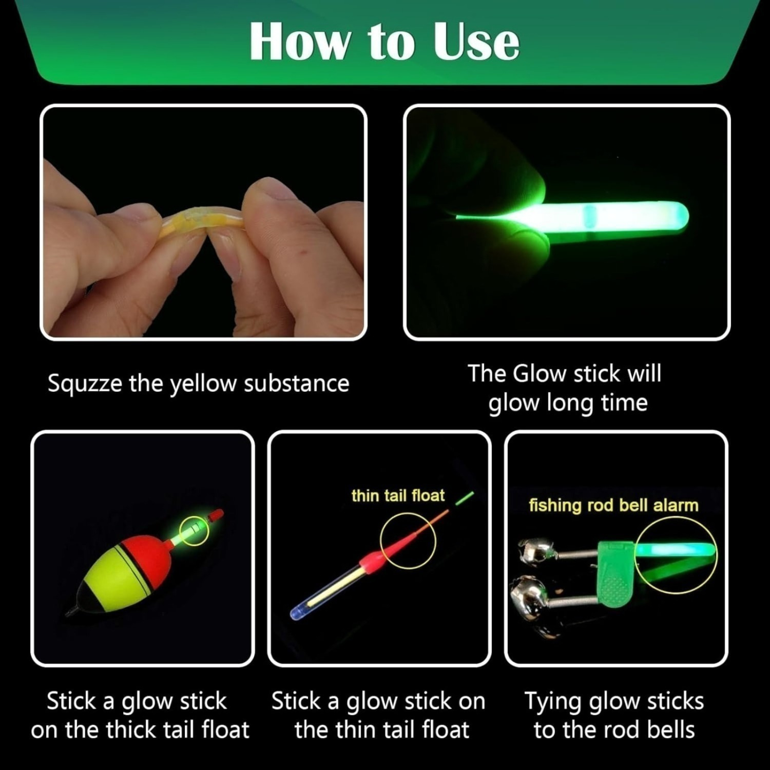 Set Of 50 Fishing Glow Sticks, 30 Meters Long, For Night Fishing And Deep-Sea Fishing Kits photo 3