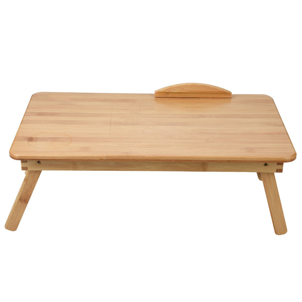 Portable Foldable Wooden Bamboo CompuLaptop Table Sofa Bed Office Laptop Stand Adjustable 50*30 photo 3