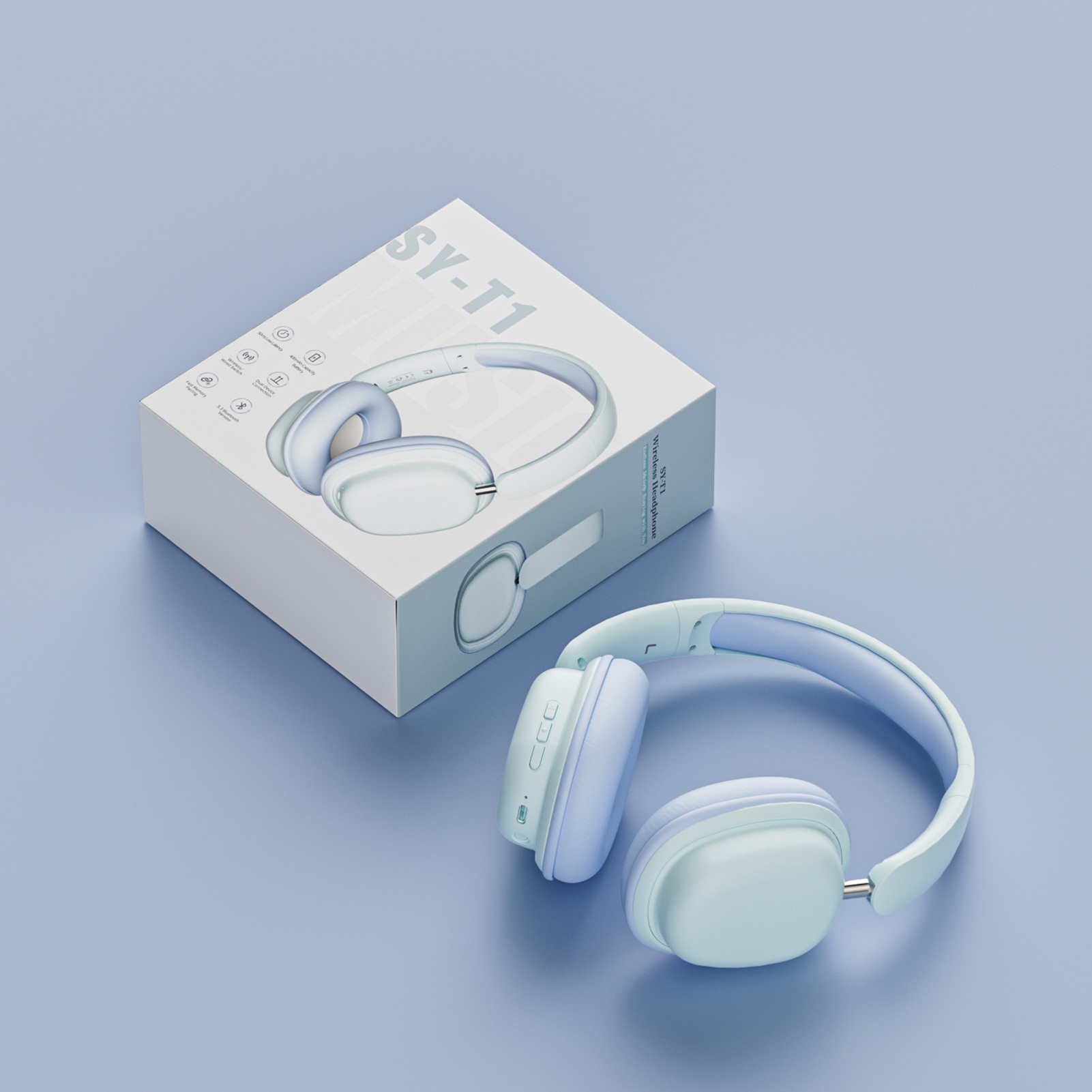 Wireless Gaming Headset BT5.3 Over Ear Headphone With Mic 3.5mm Foldable Earphone photo 1