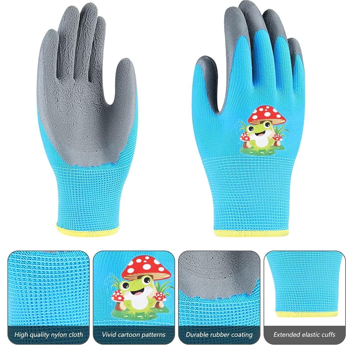 Set Of 3 Pairs Of Work Gloves, Ideal For The Beach And The Garden, For Collecting Shells And For Outdoor Activities; Also Suitable As Party Decorations photo 3