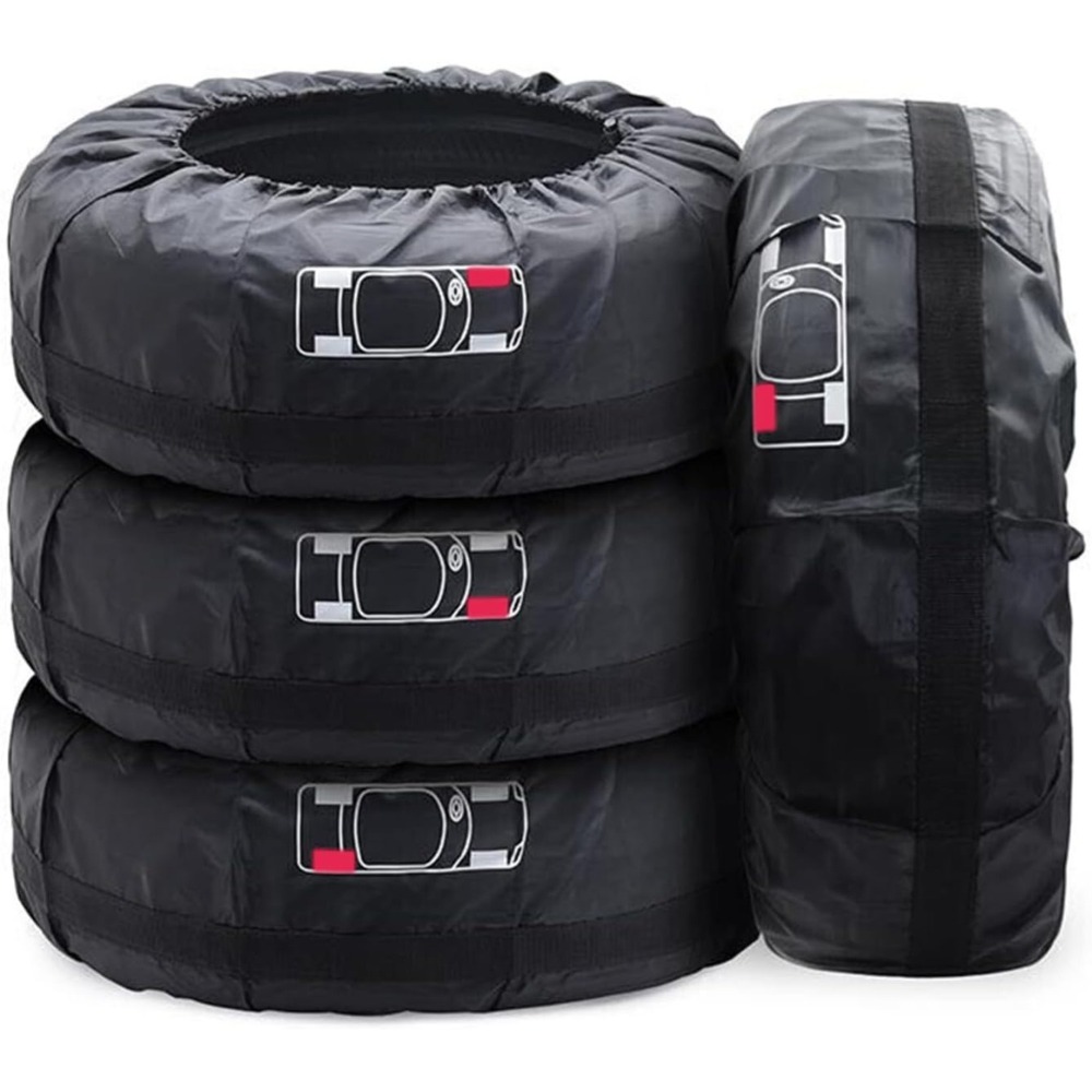 Multi-piece Party Value Pack, Tire Bag Set 18–22 Inches, 4-Piece Tire Storage Bag, Tire Protection Cover For Convenient Transport And Storage, Black (Diameter 80 Cm) photo 1
