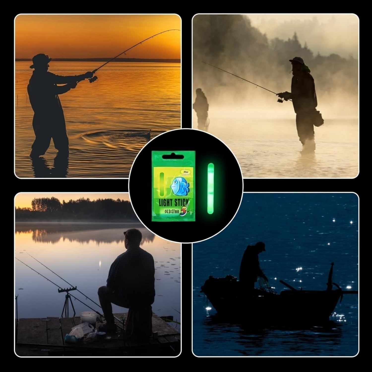 Set Of 50 Fishing Glow Sticks, 30 Meters Long, For Night Fishing And Deep-Sea Fishing Kits photo 4