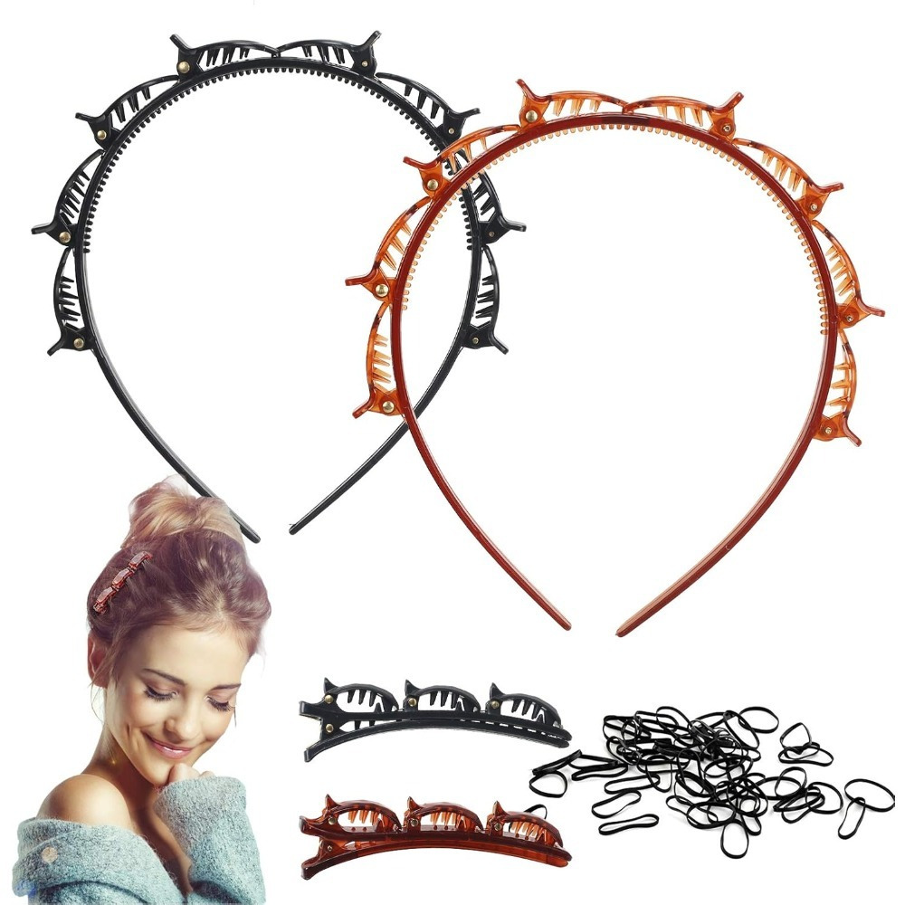 14-Piece Hair Accessory Set - Headbands With Clips And Hair Ties In Various Colors For Women's Party Accessories Set photo 3