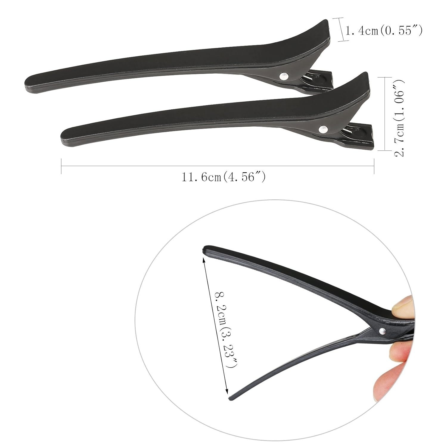 -Party Gifts: Black Hair Clip, 16-Segment Clips, For Hairdressers, Hair Clip For Women photo 5