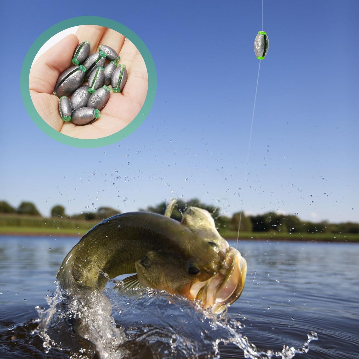Set Of 52 Lead Fishing Weights With Storage Box, 2g To 20g, For Precision Fishing Tool Kits photo 5