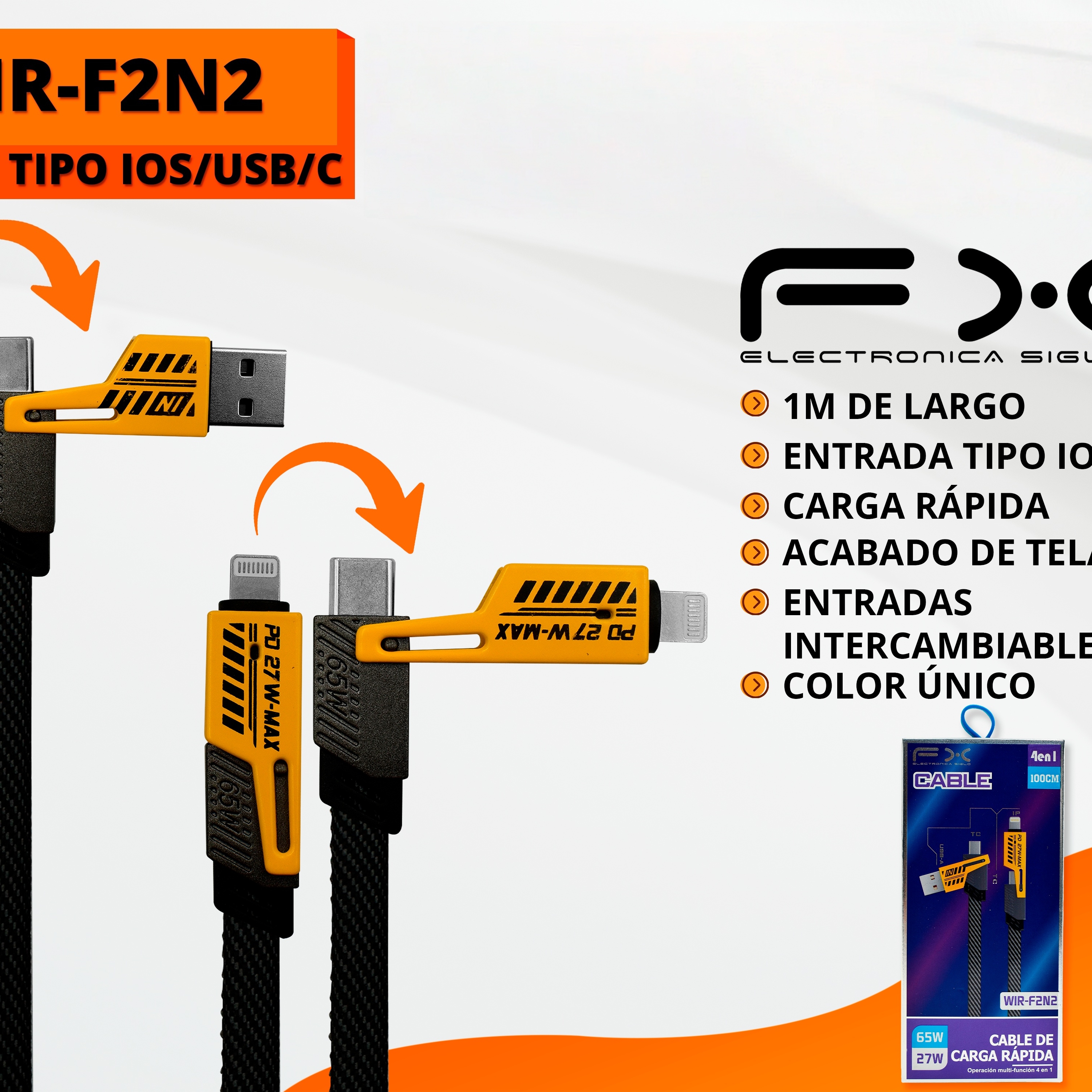 Data Cable Four-in-one Ios/usb/type-c Interface 1m photo 2