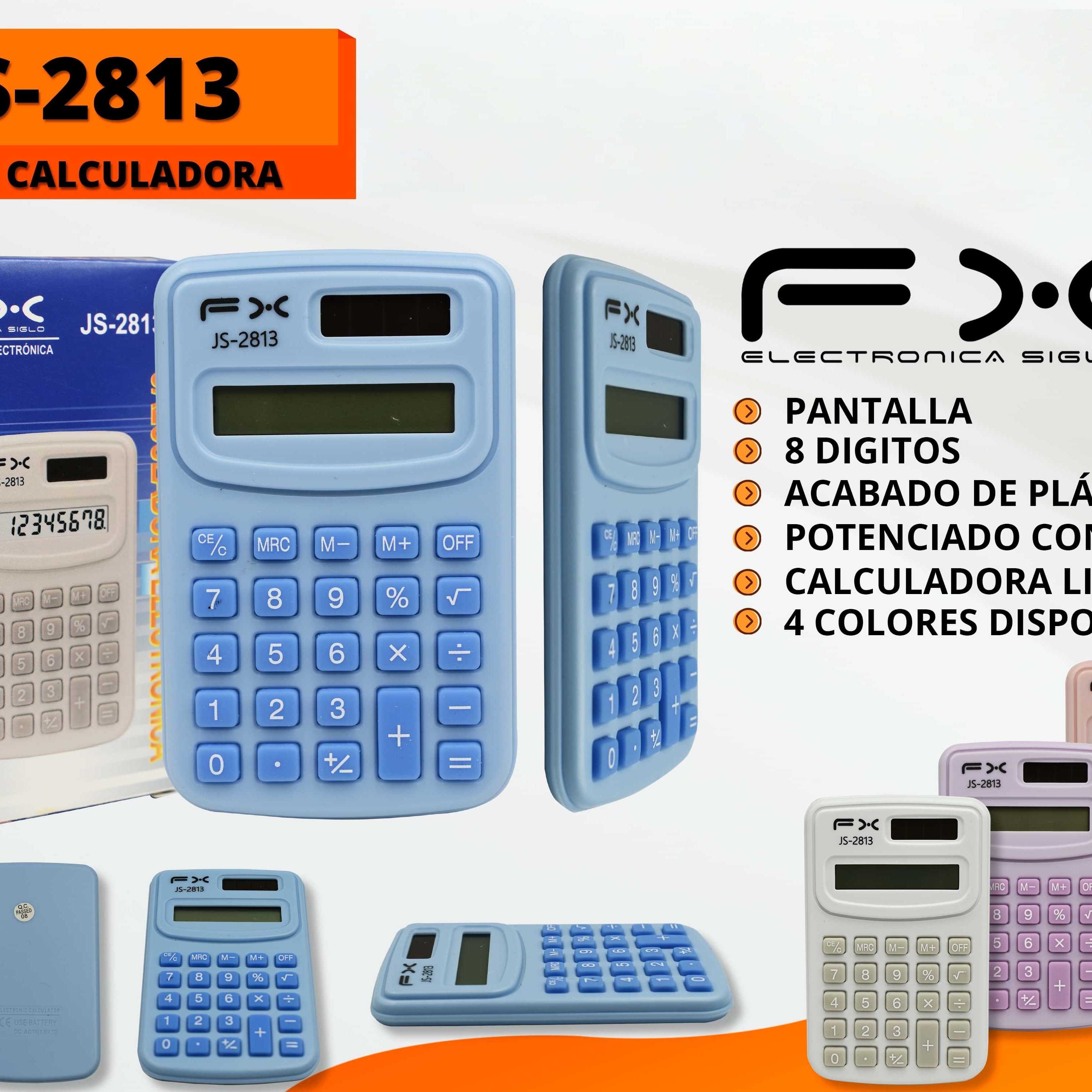 Blue 8-digit Electronic Calculator - Lcd Display - Portable For Students, Office, And Home Use photo 2