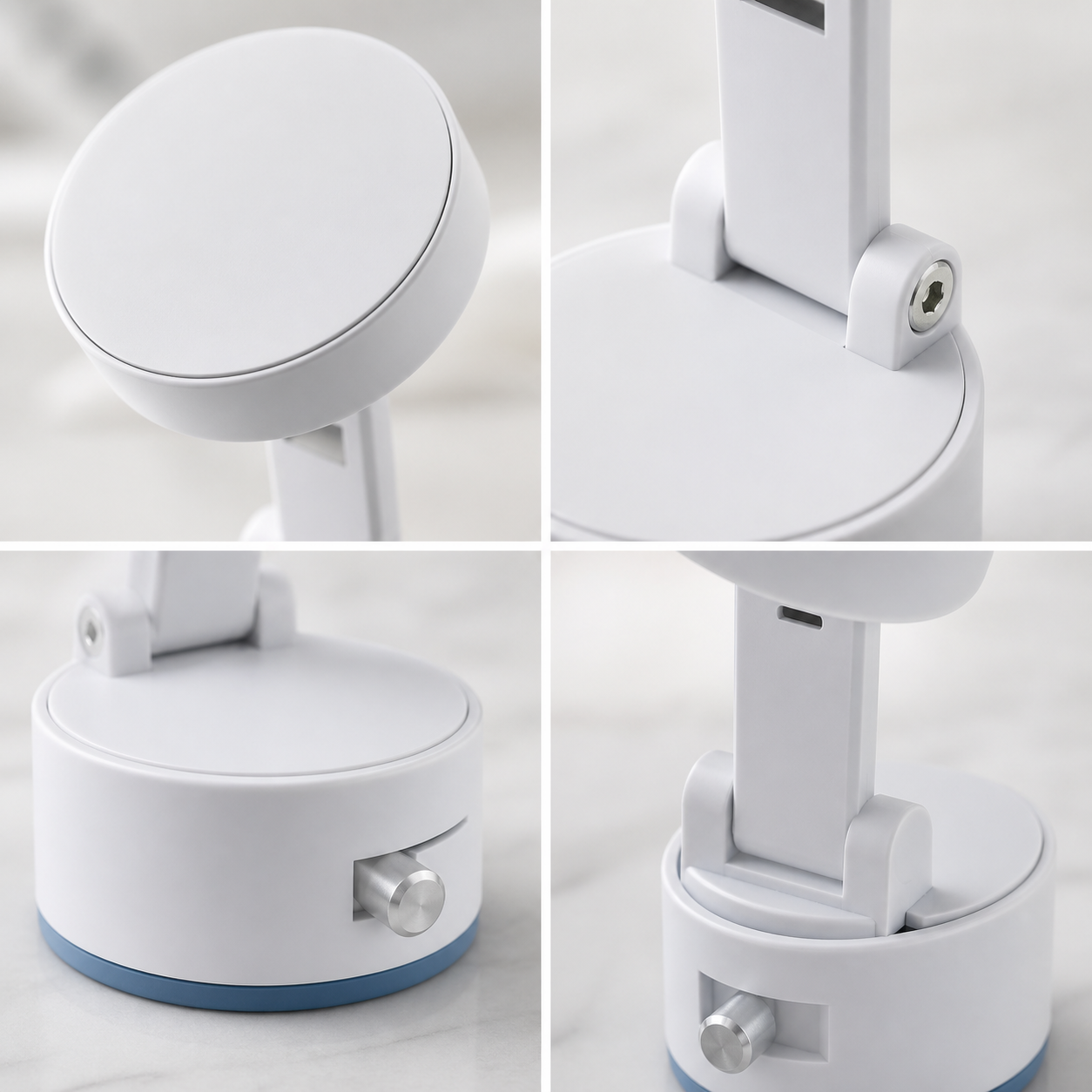 Mobile Phone Holder Magnetic Folding 360° Rotation 180° Adjustable Angle White photo 4