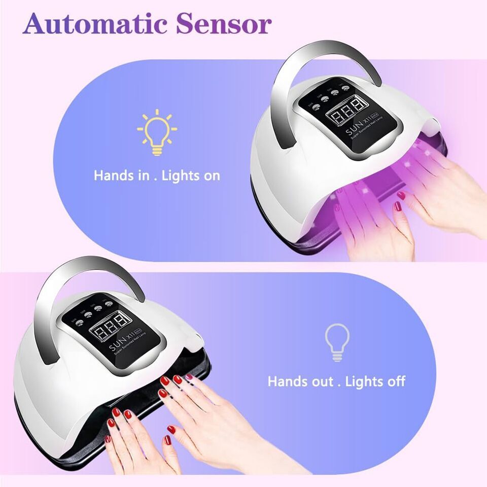 280W UV Nail Lamp Tool 66LED Professional Polish Dryer Gel Acrylic Curing Lights photo 2