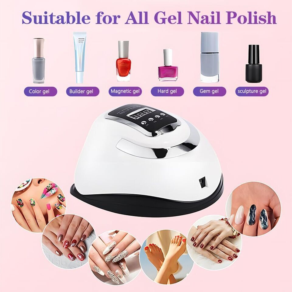 280W UV Nail Lamp Tool 66LED Professional Polish Dryer Gel Acrylic Curing Lights photo 4