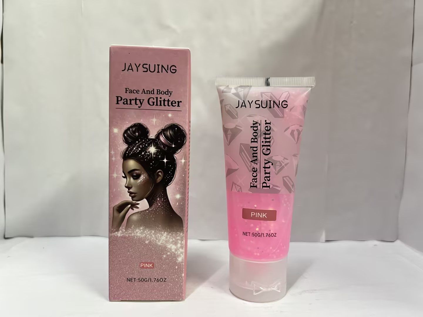 JAYSUING Pink Glitter Gel, 50 g photo 5