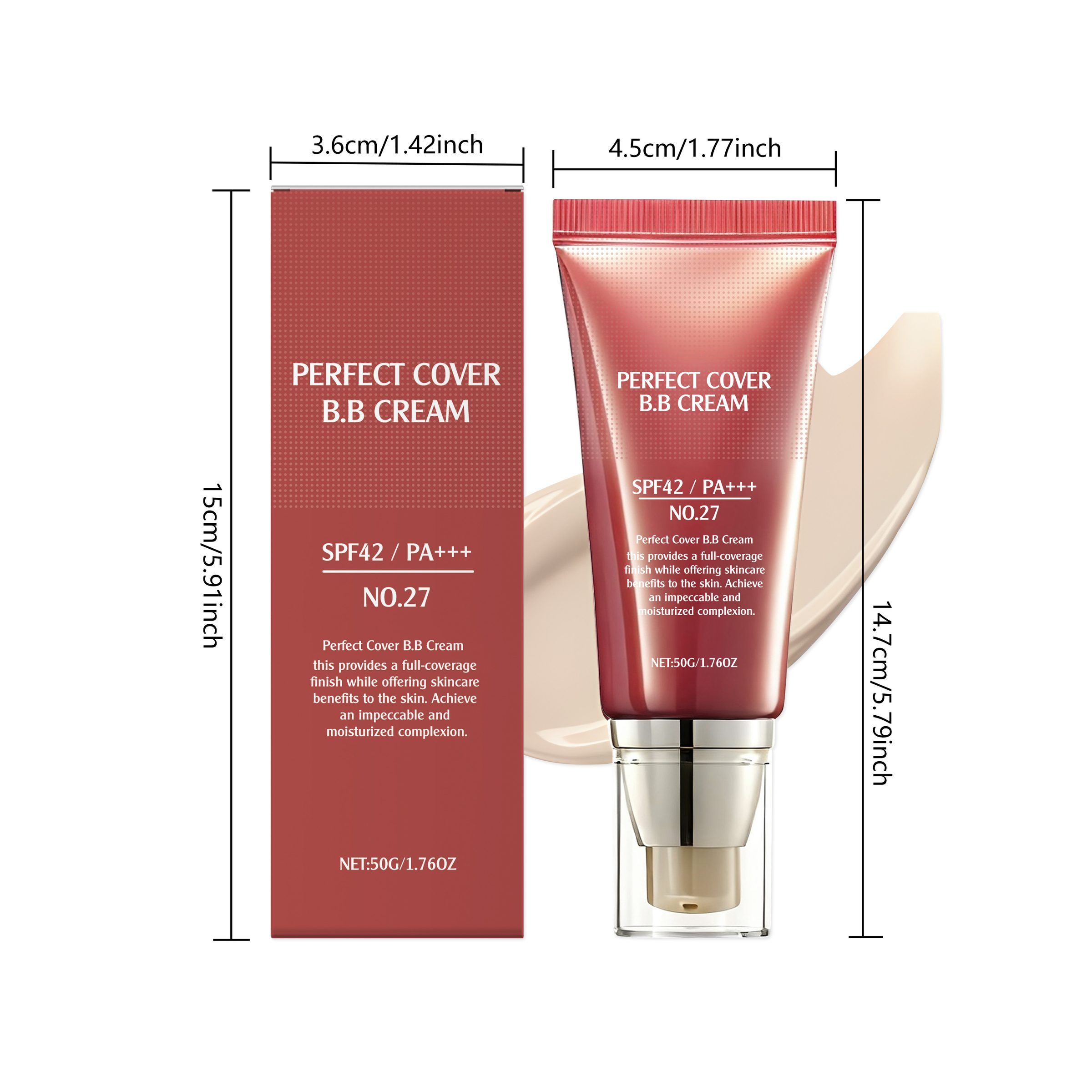 AMZ Soft-Finish Concealing BB Cream, Light, 50 g photo 5