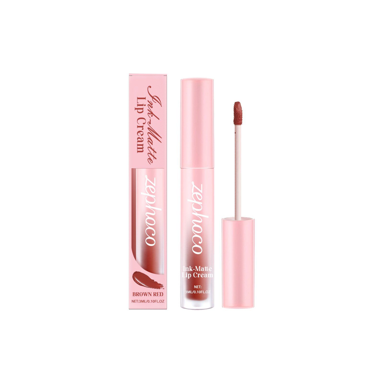 zephoco Matte Liquid Lip Color, Brown Red, 3 ml photo 4