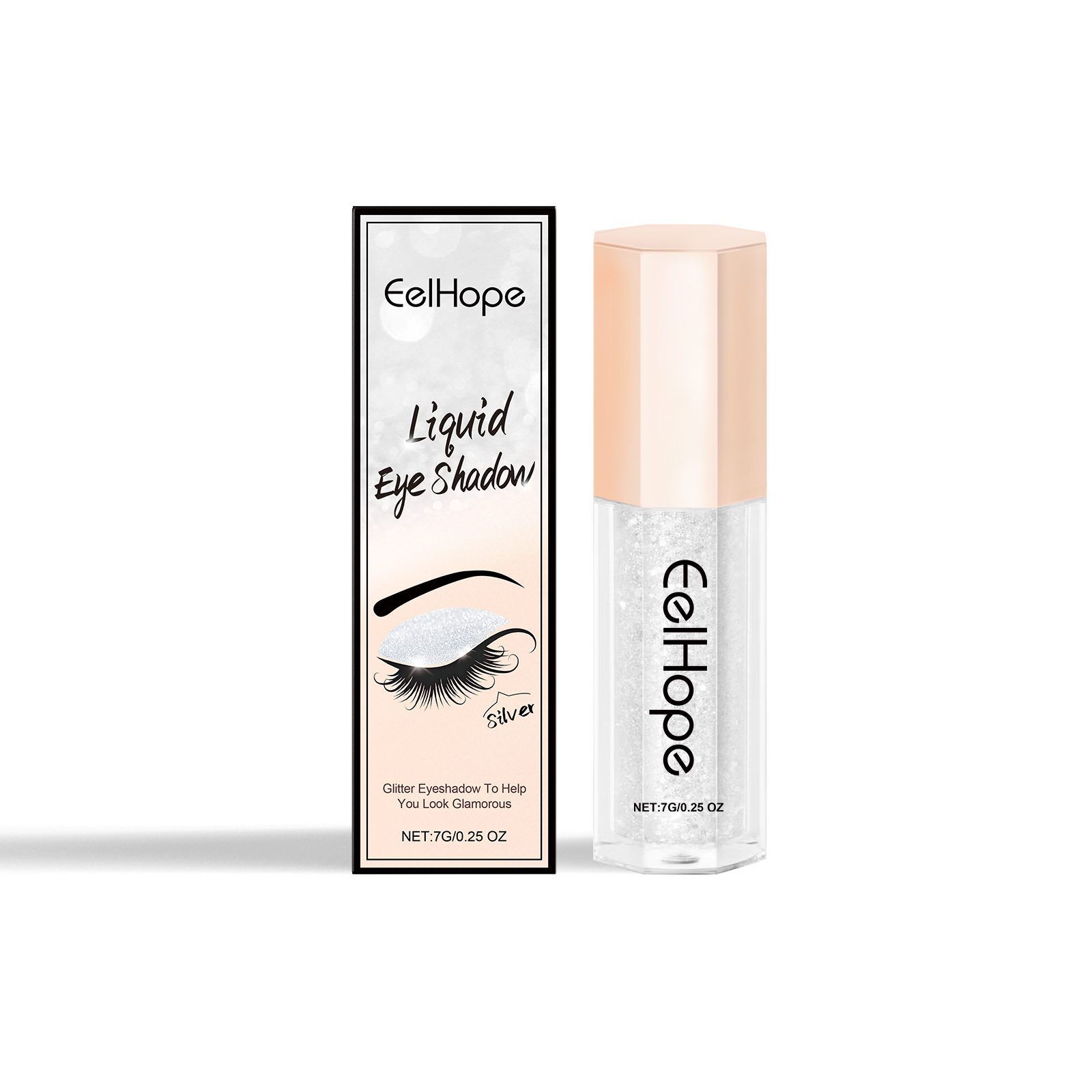 EELHOPE Shimmer Liquid Eyeshadow, Silver White, 7 g photo 5