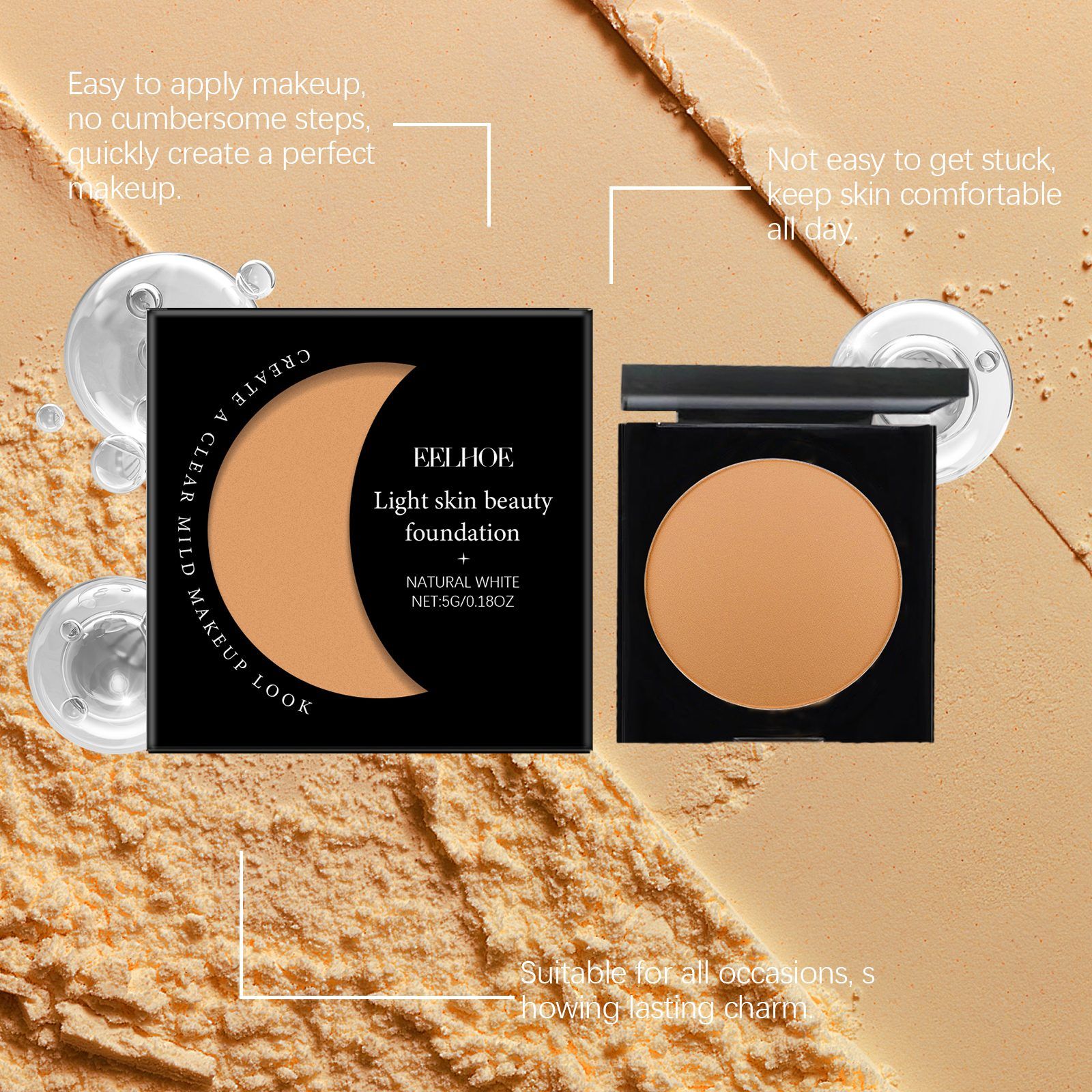 EELHOE Moisturizing Concealer Foundation Cream, Natural, 5 g photo 5