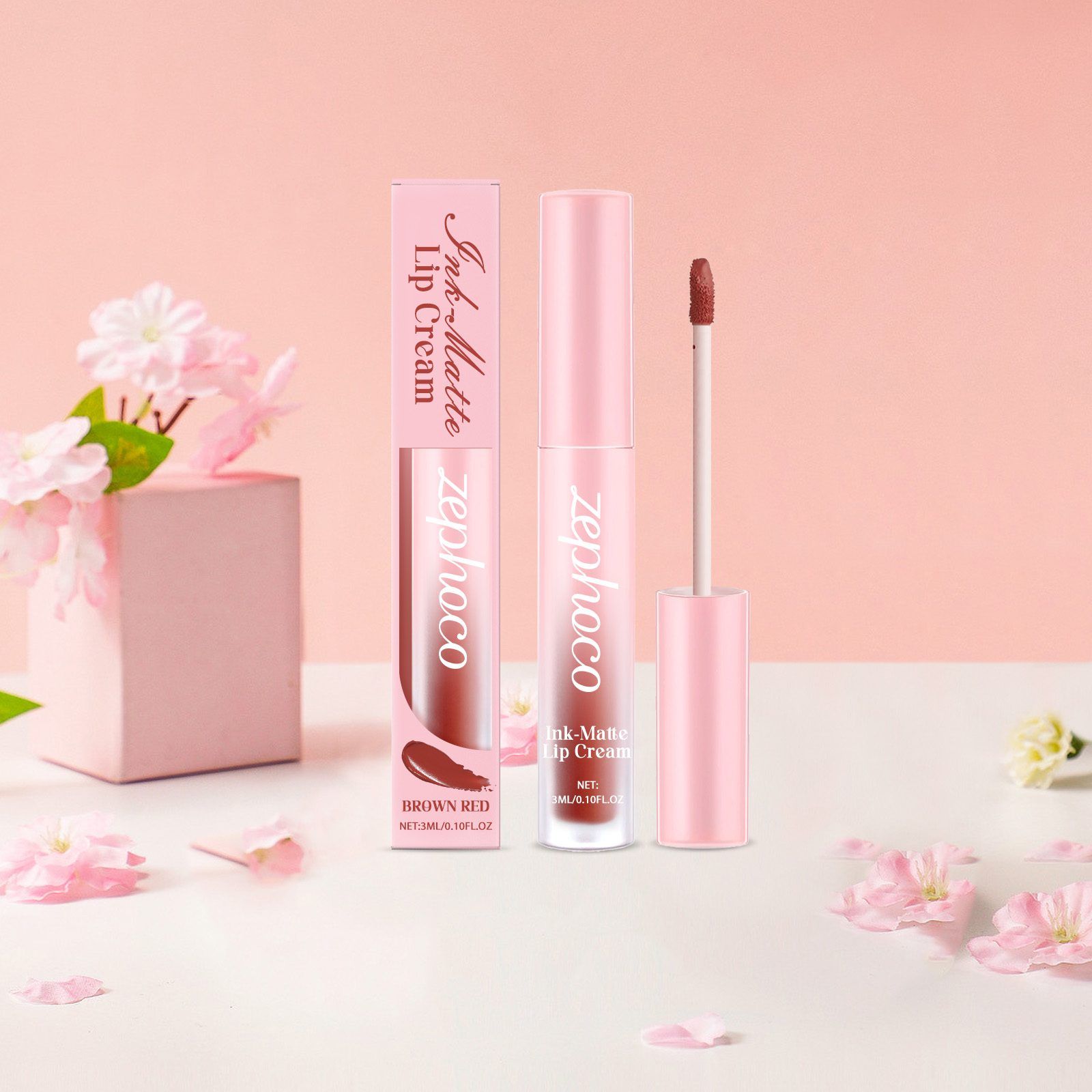 zephoco Matte Liquid Lip Color, Brown Red, 3 ml photo 6