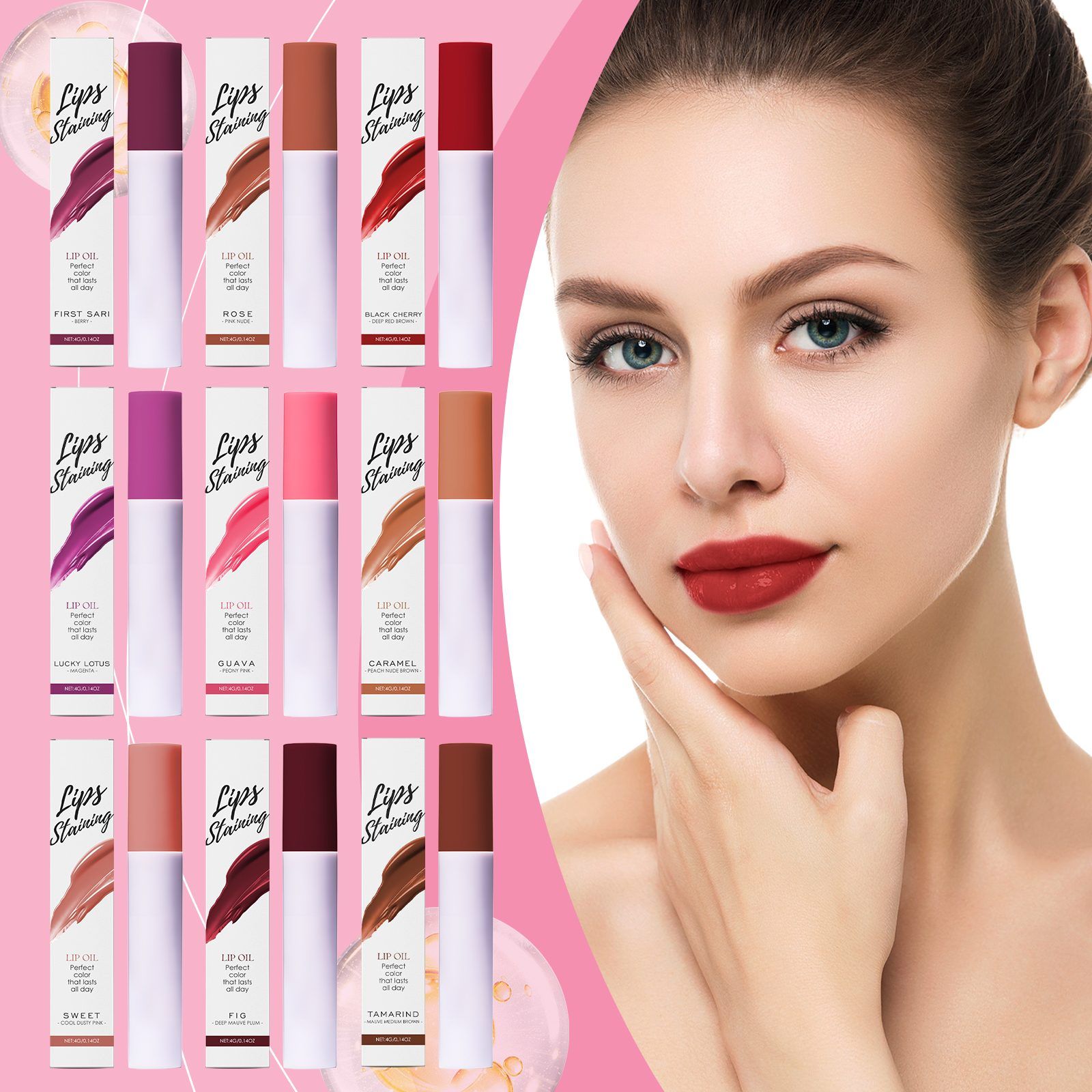 AMZ Tinted Lip Oil, Caramel, 4 g photo 5