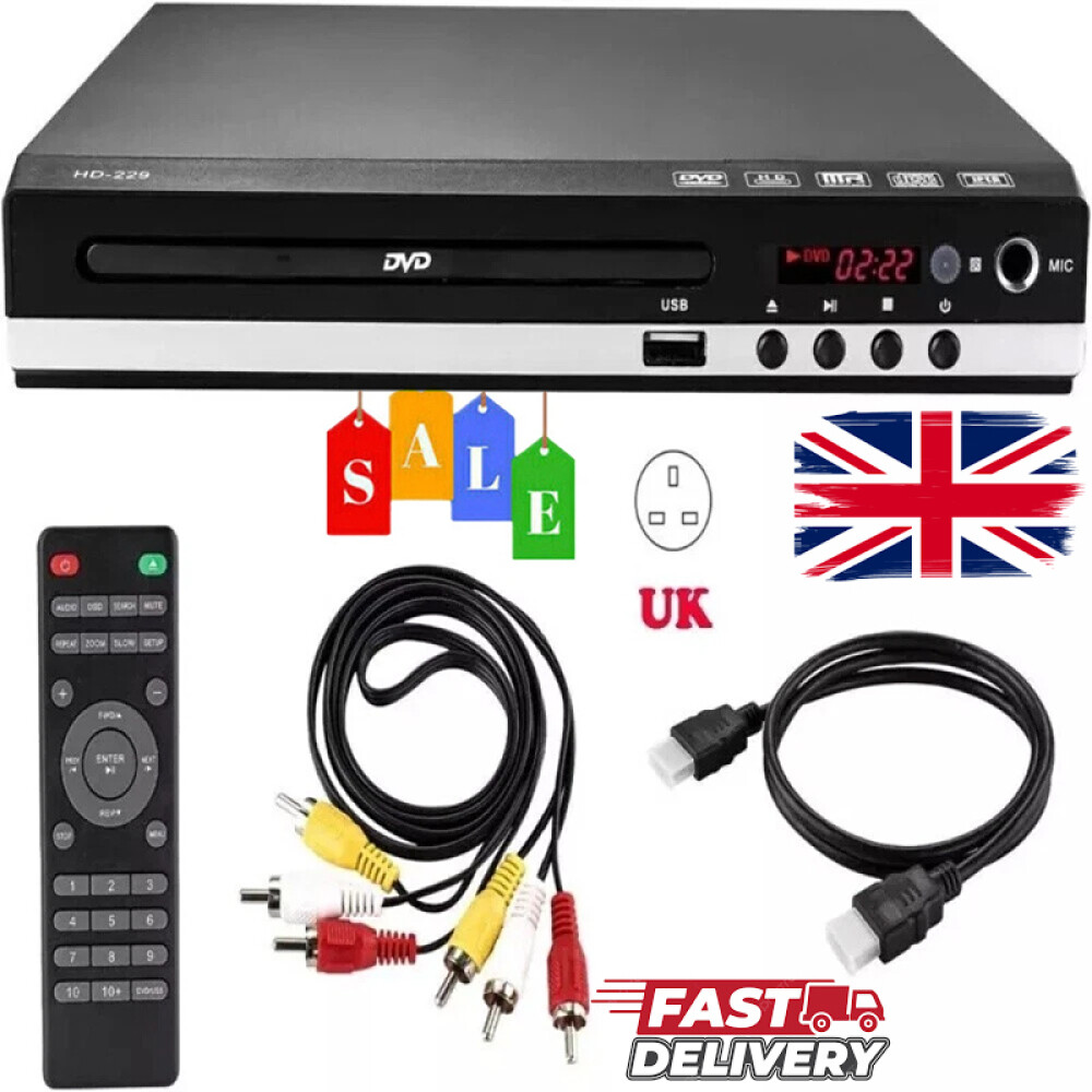DVD Player Region Free With Remote Control USB Multi Region & HDMI-AV Cable UK photo 1