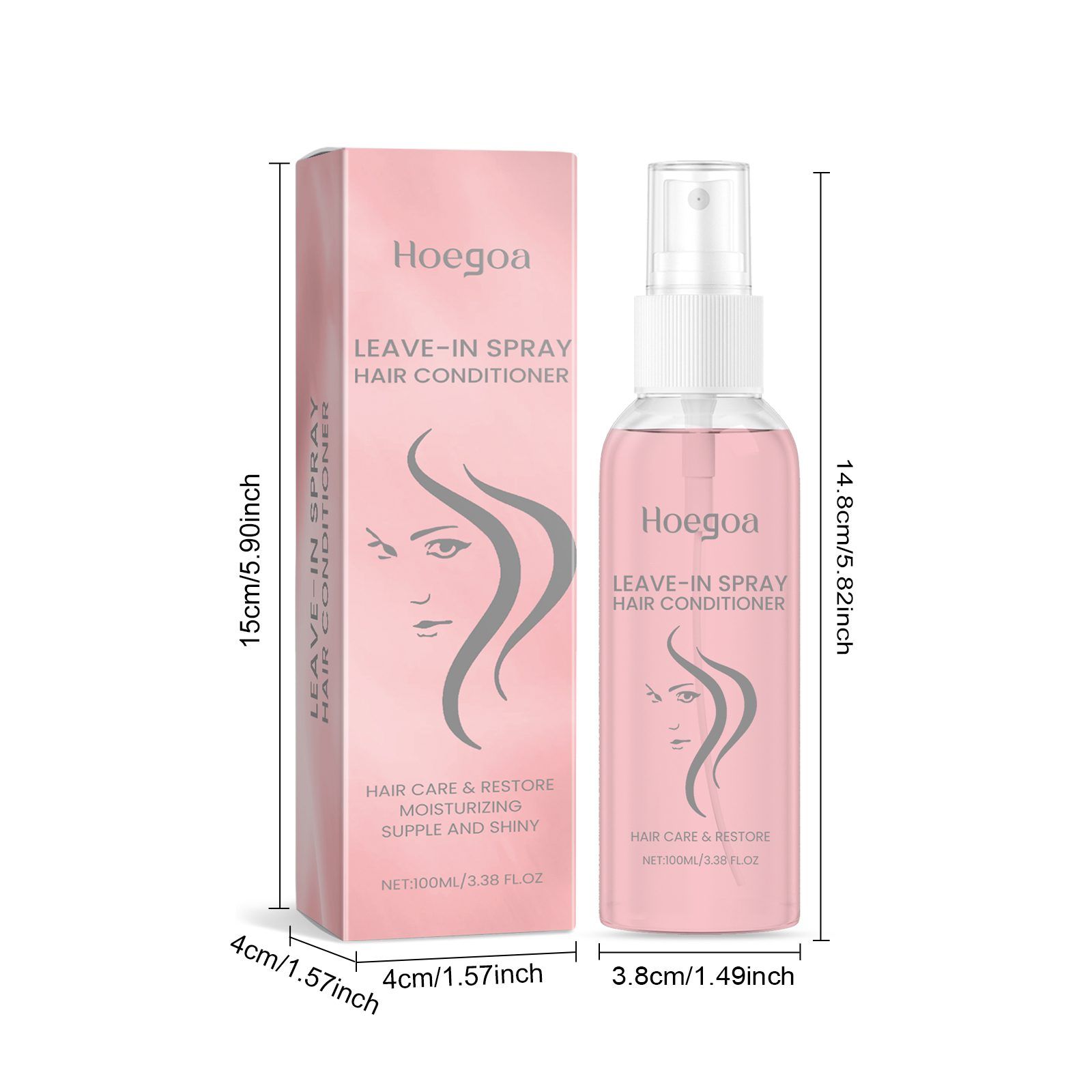 HOEGOA Leave-In Hair Smoothing Spray, 100 ml photo 6