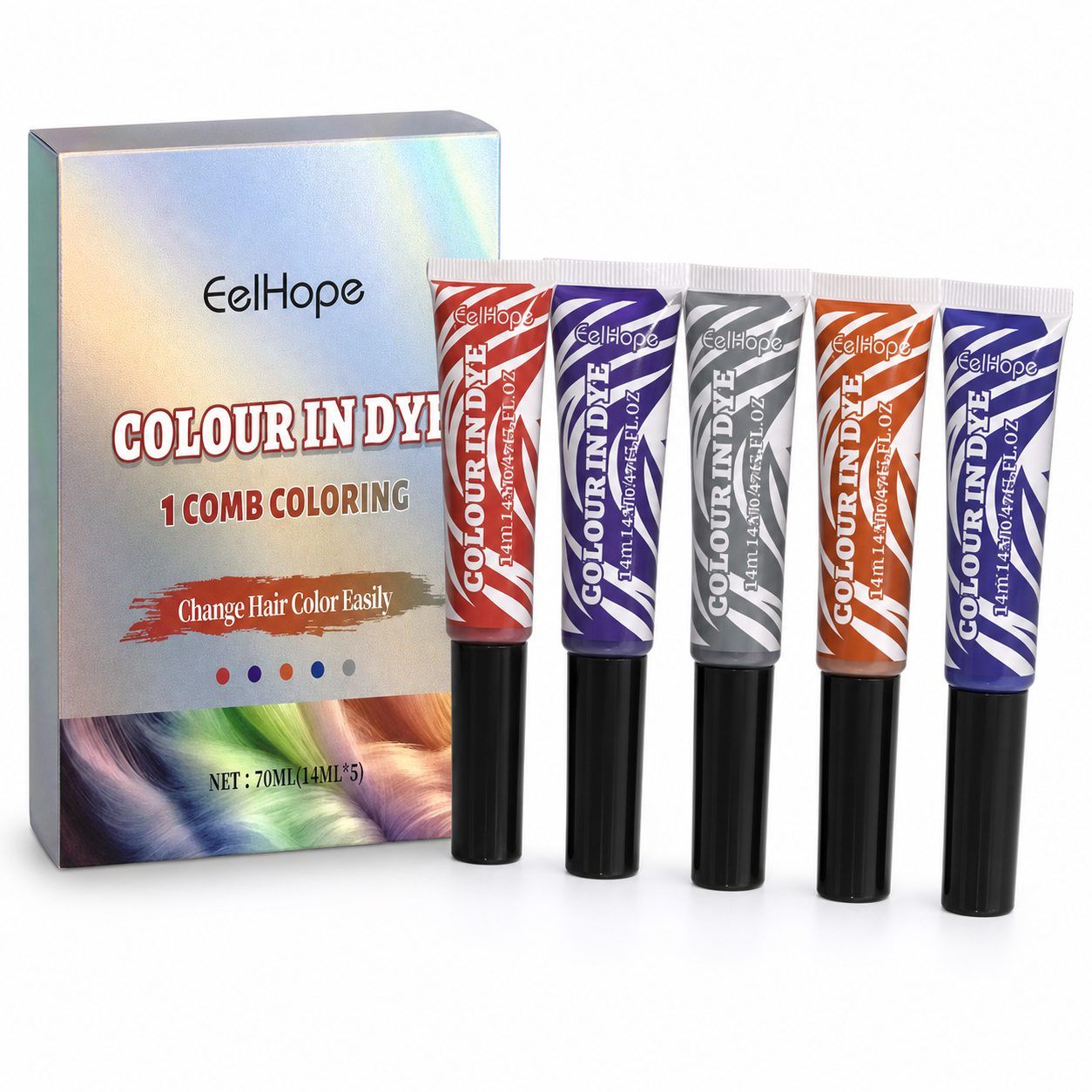 EELHOPE Halloween Temporary Hair Color Set, 70 ml Set photo 5