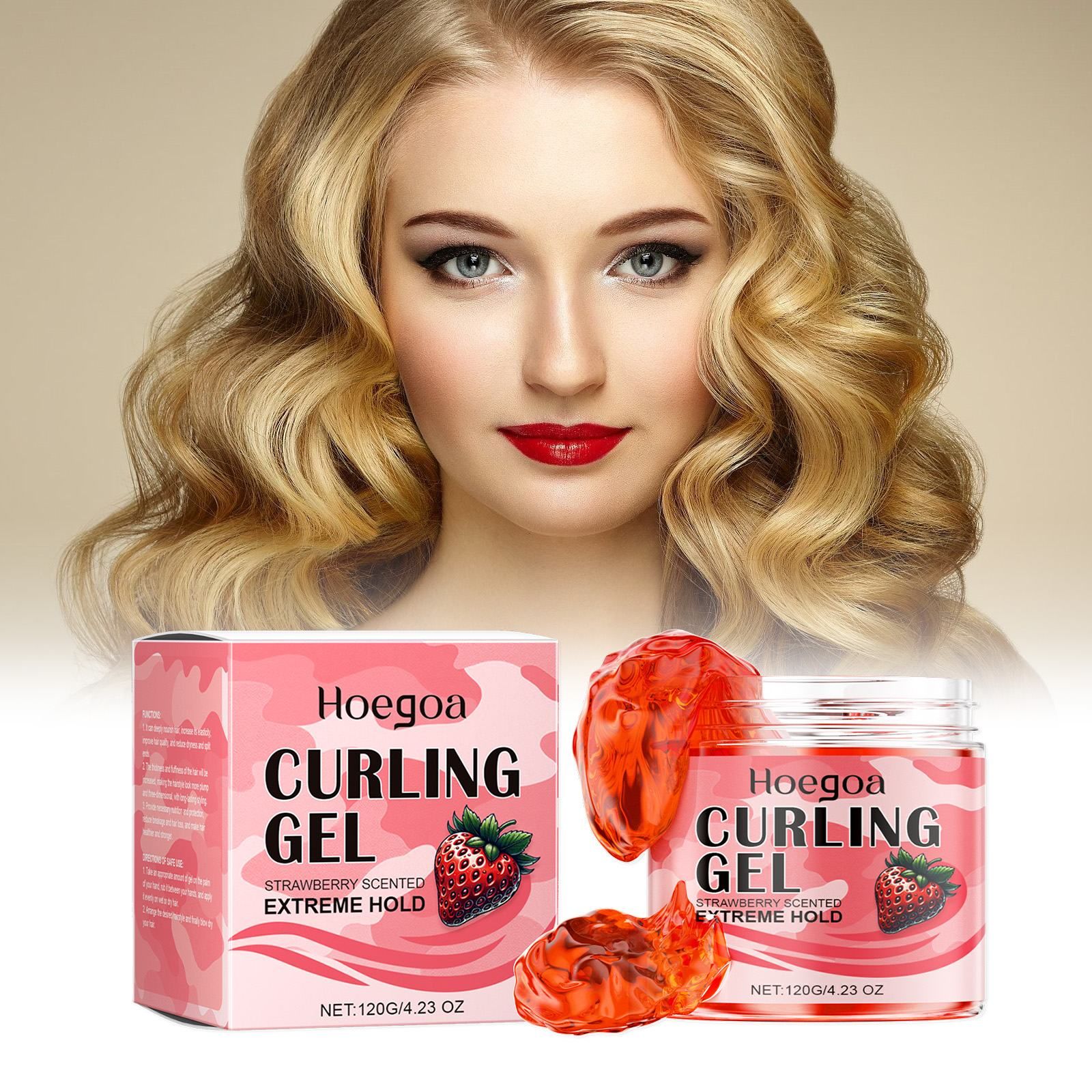 HOEGOA Strawberry Curl Styling Gel, 120 g photo 4