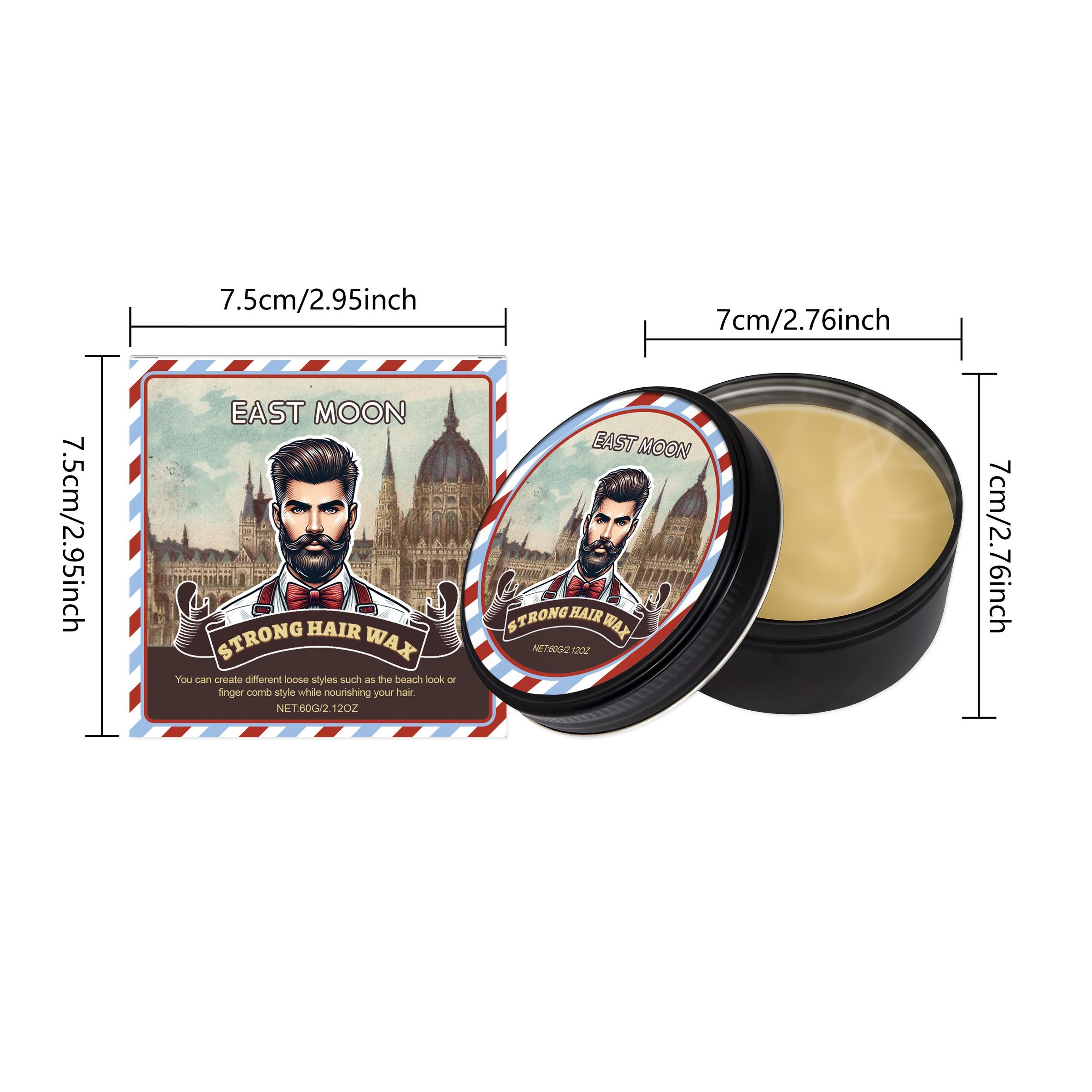 EAST MOON Conditioning Hair Styling Wax, 60 g photo 6