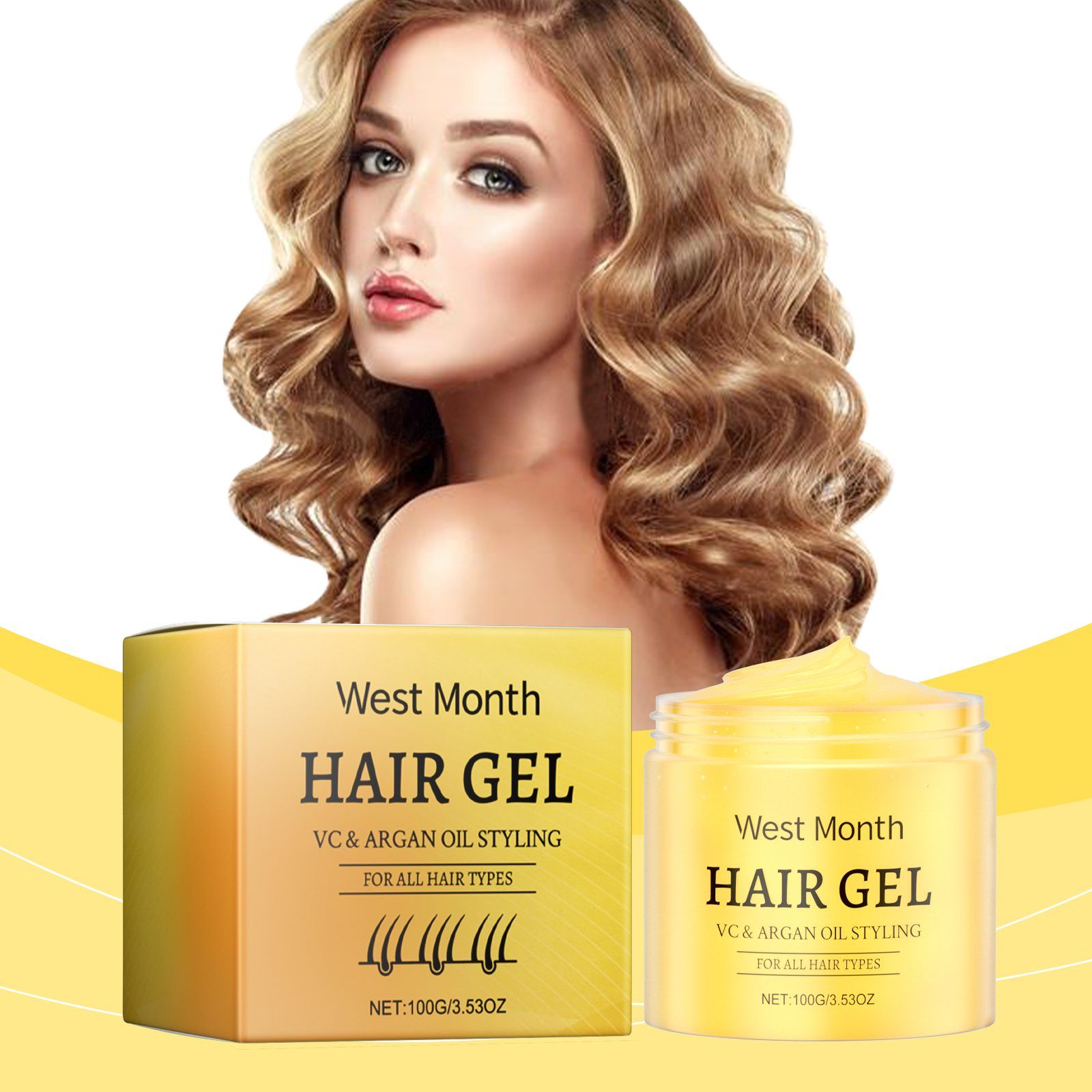 WEST MONTH Curl Styling Hair Gel, 100 g photo 3