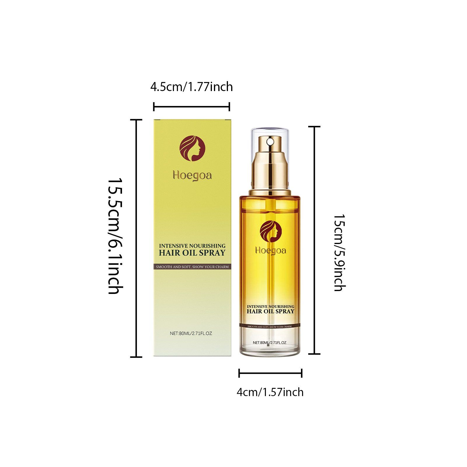 HOEGOA Hair Conditioning Oil Spray, 80 ml photo 4