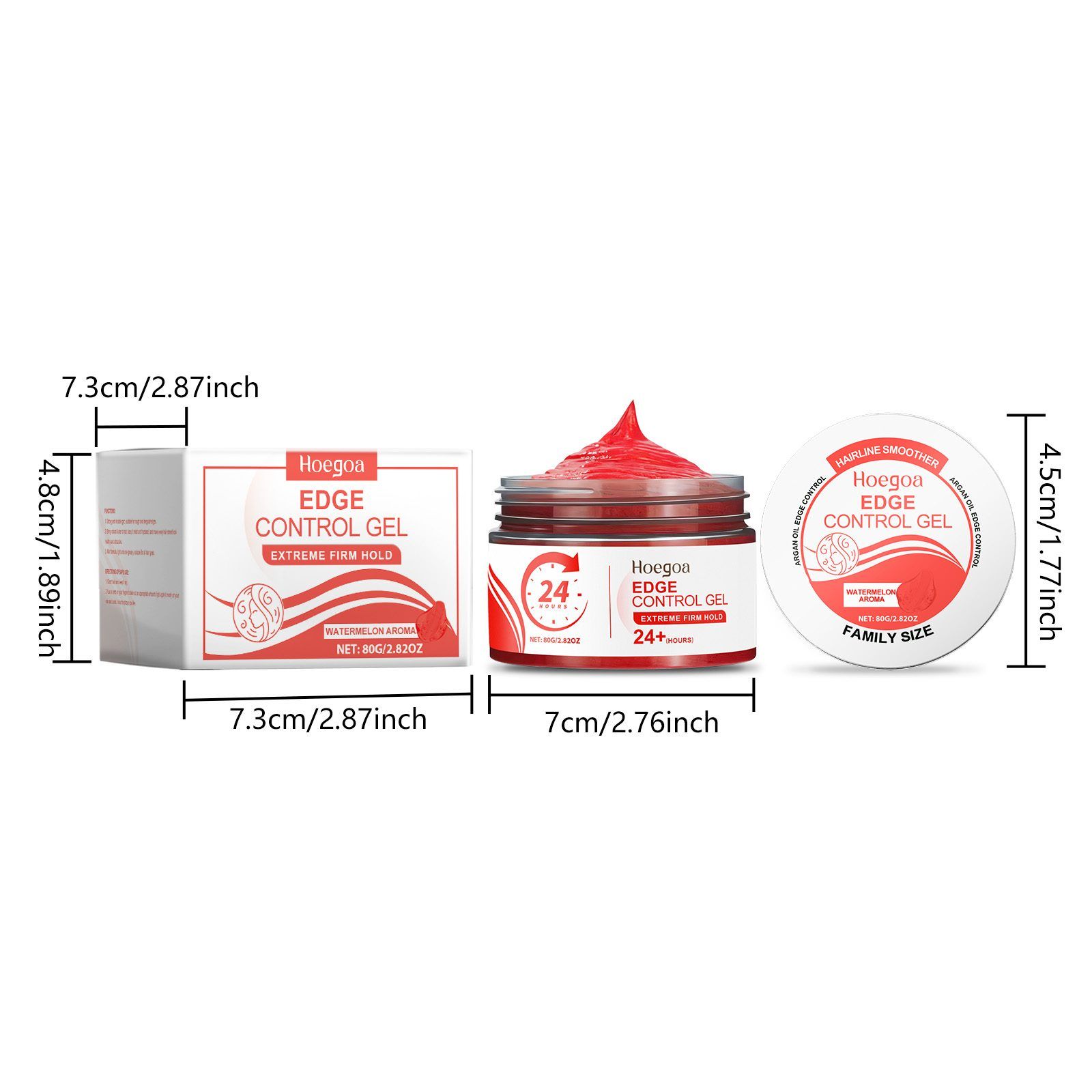 HOEGOA Watermelon Aroma Edge Control Gel, 80 g photo 3