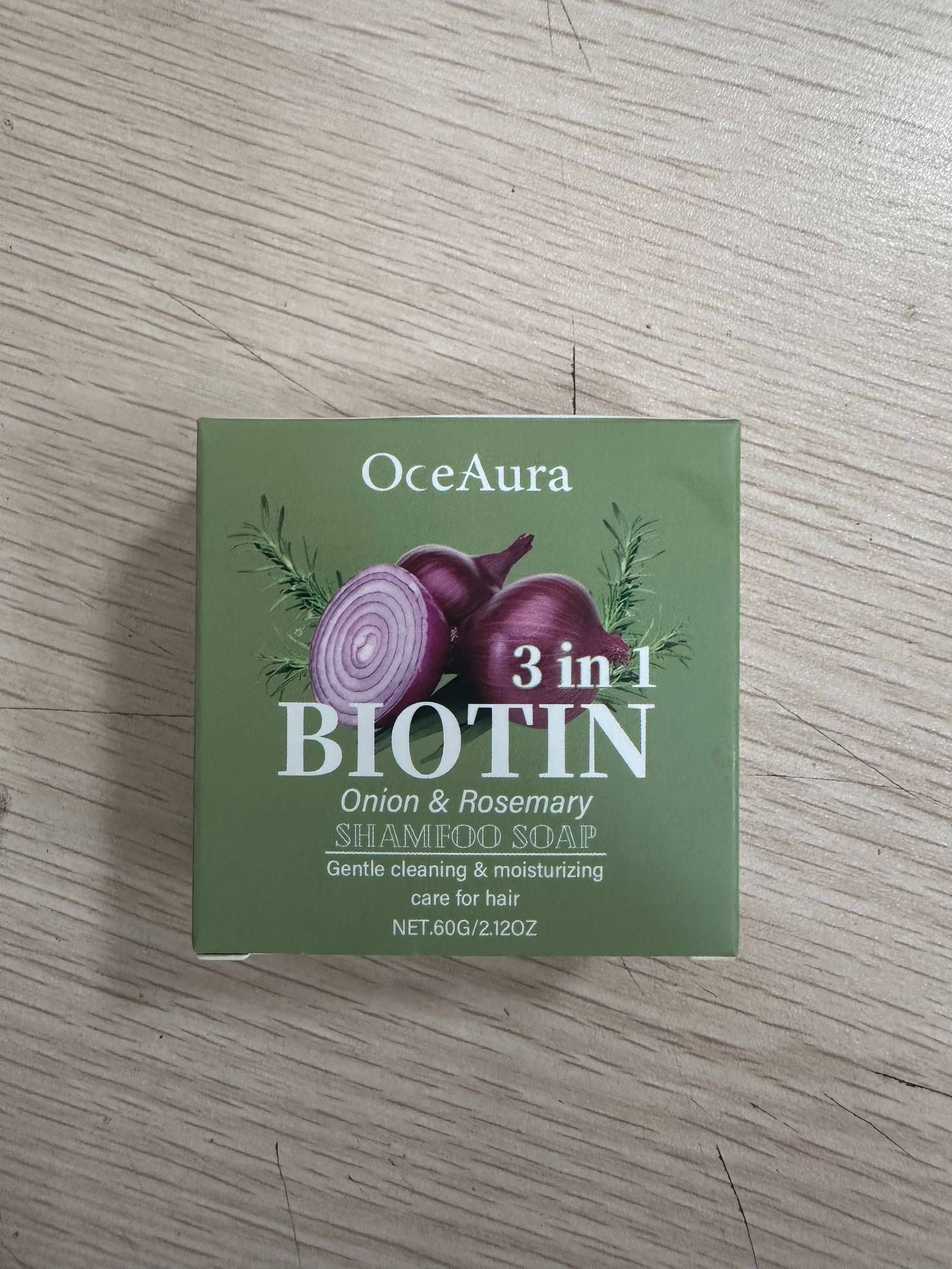 OCEAURA Onion and Rosemary Shampoo Bar, 60 g photo 3
