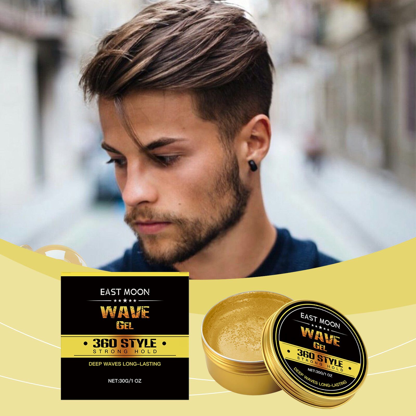 EAST MOON Men's Wave Styling Gel, 30 g photo 5
