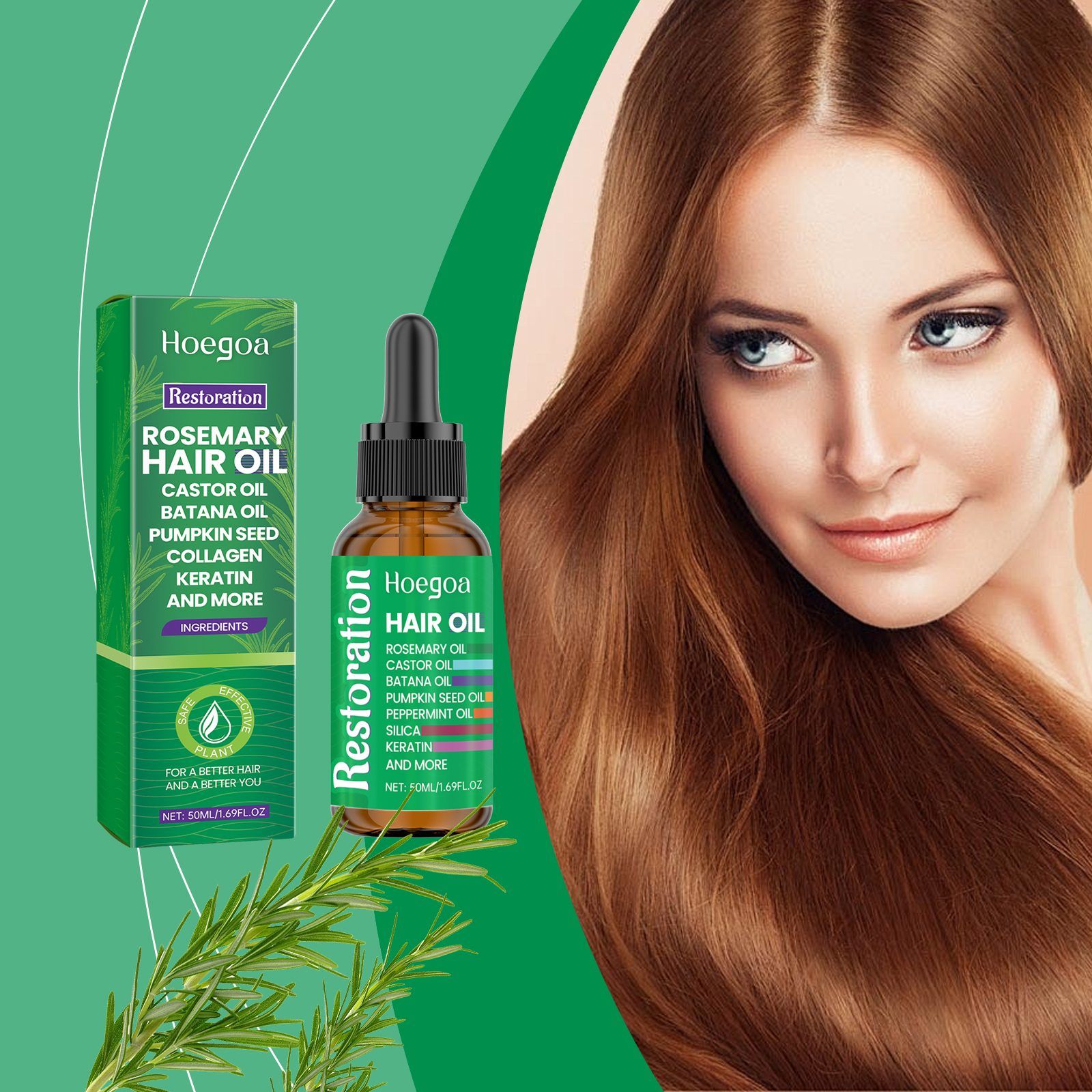 HOEGOA Rosemary Hair Care Oil, 50 ml photo 4