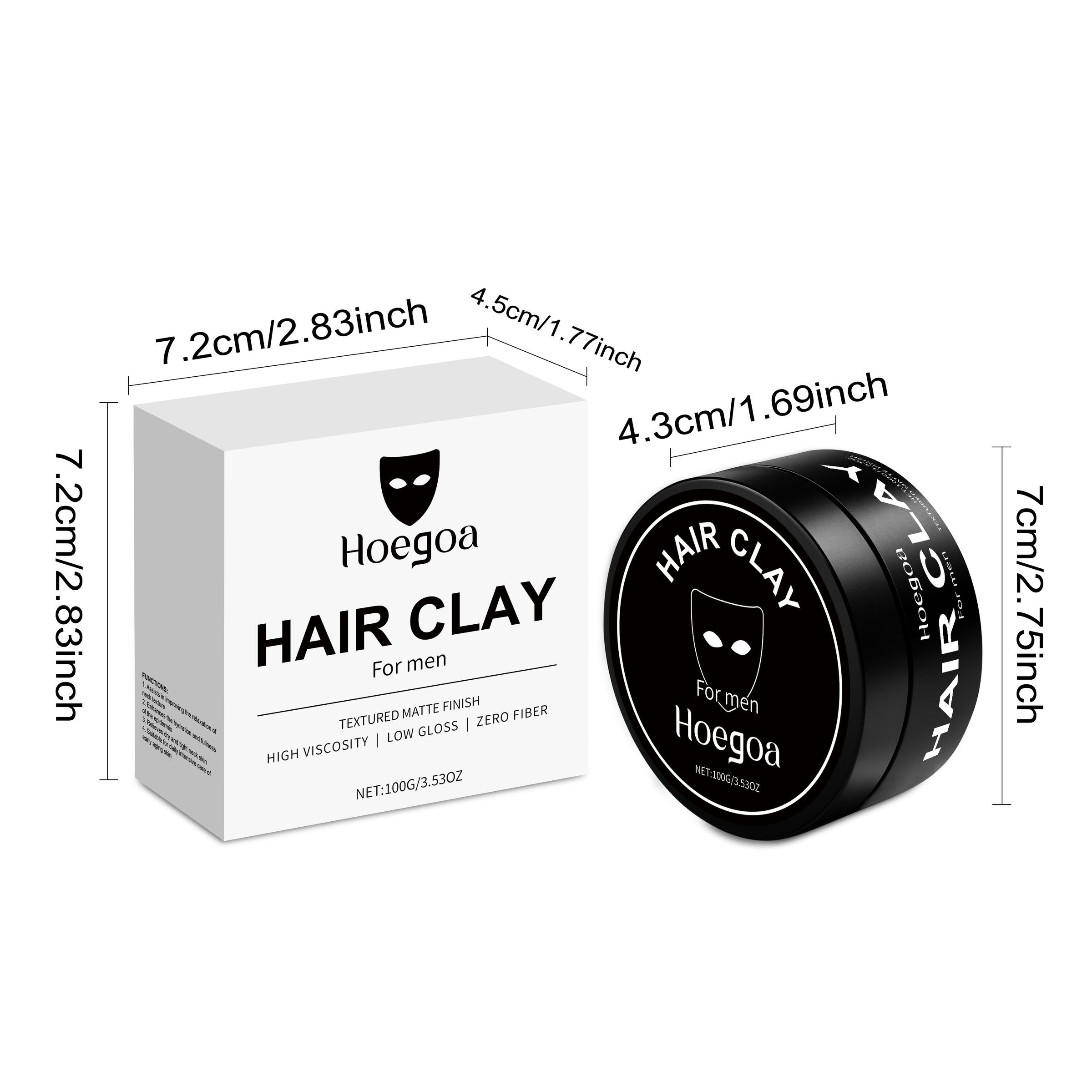 HOEGOA Men's Hair Styling Clay, 100 g photo 4
