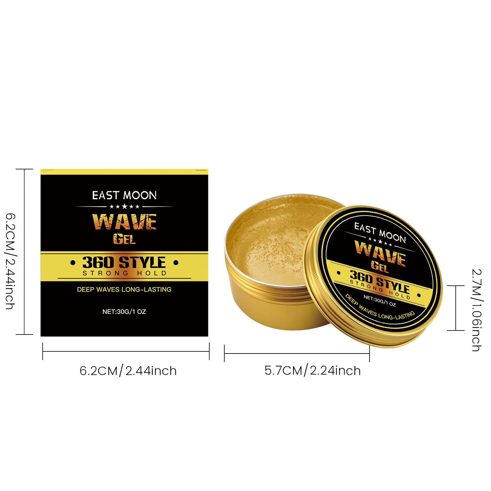 EAST MOON Men's Wave Styling Gel, 30 g photo 6