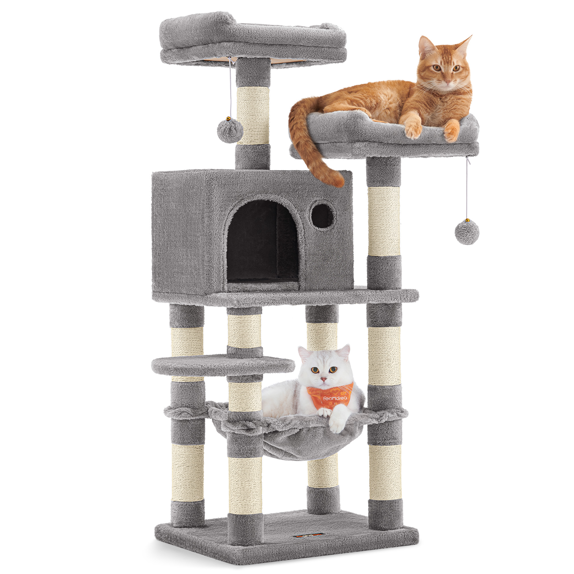 Cat Tree, 44.1-Inch Multi-Level Tower, 11 Scratching Posts photo 5