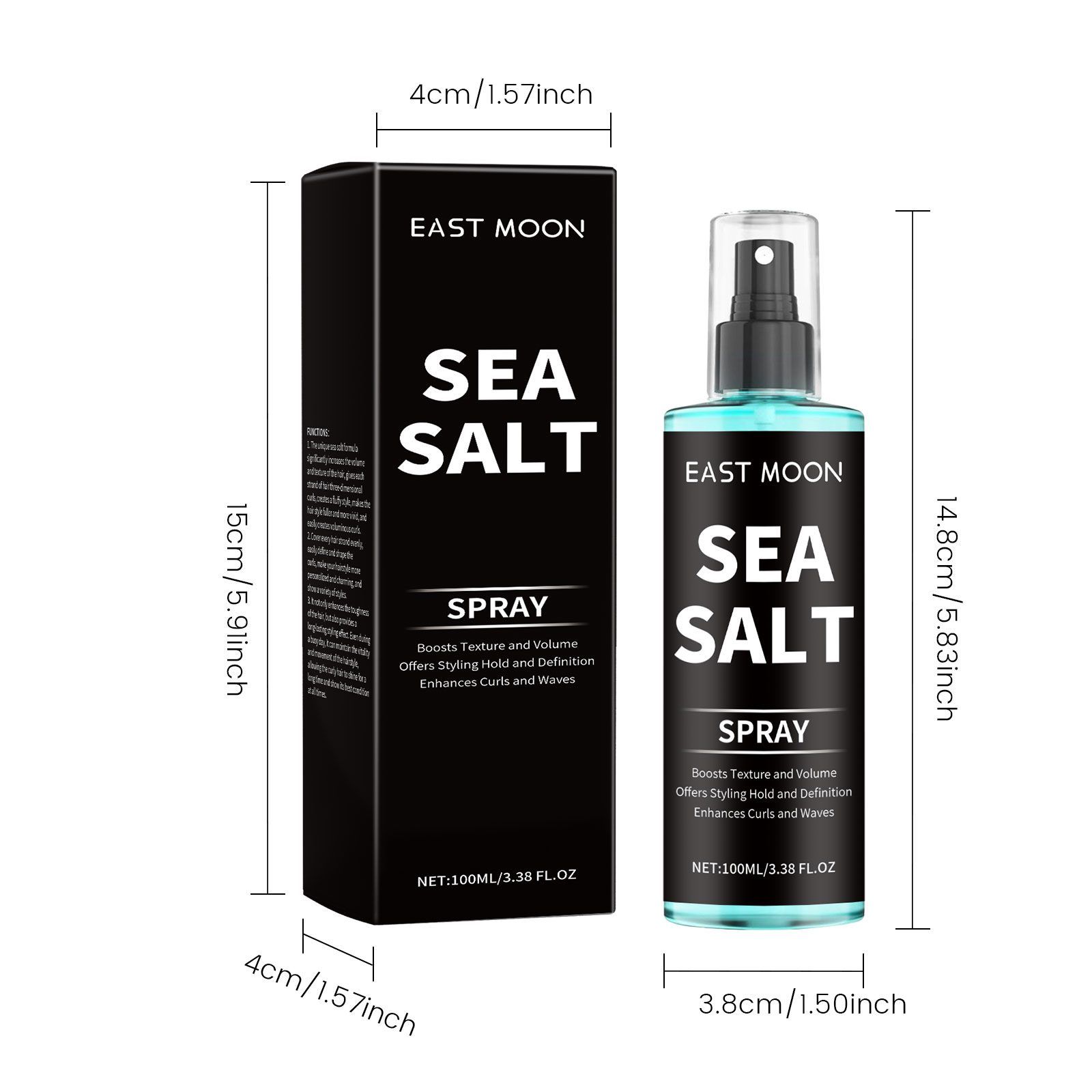 EAST MOON Sea Salt Curl Styling Spray, 100 ml photo 2